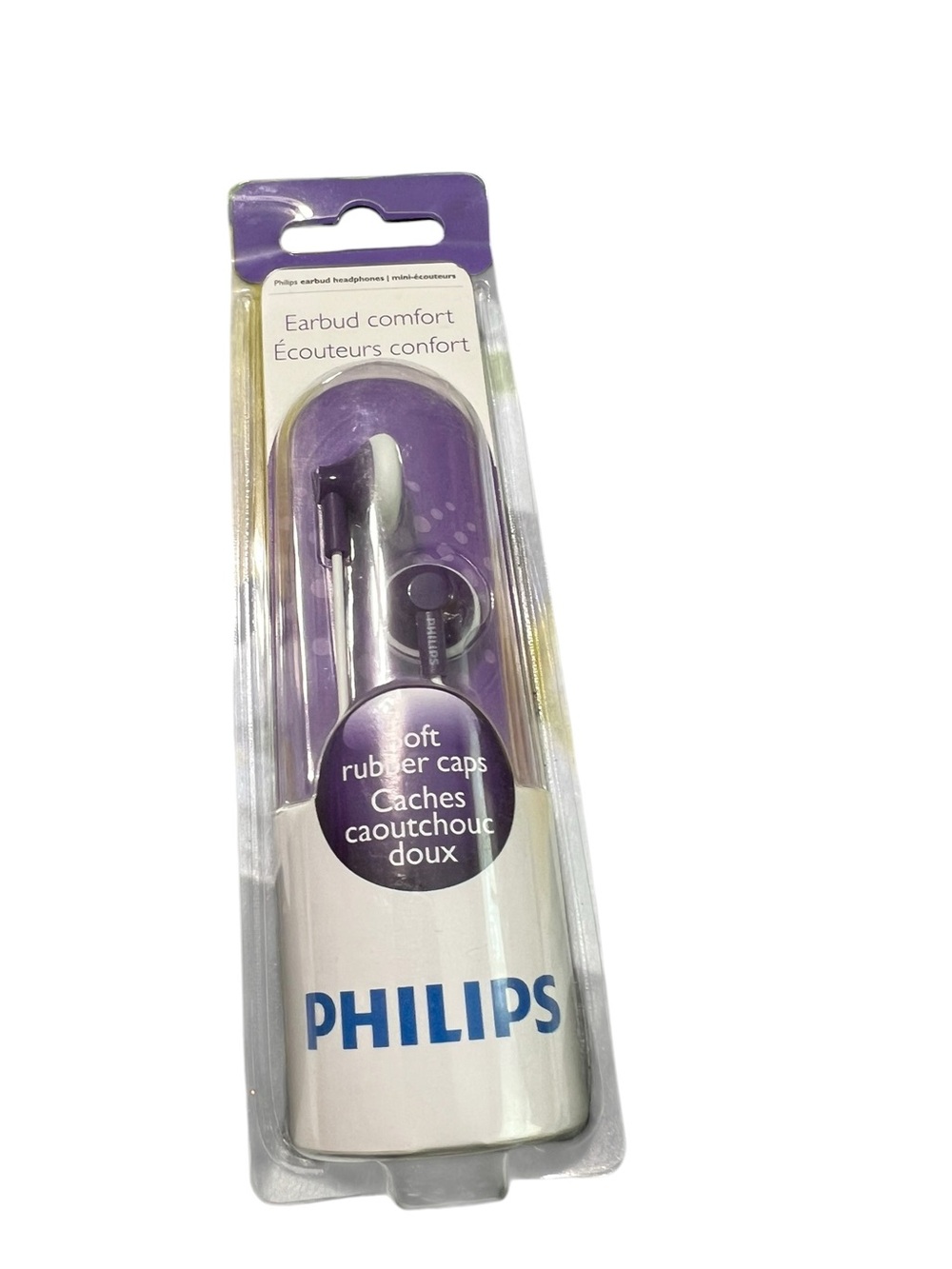 Philips Purple In-Ear Earbud Headphones with Soft Rubber Caps